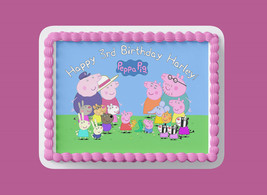 Children&#39;s Peppa Birthday Custom Cake Topper also in round in my shop to... - £8.77 GBP