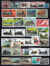 Trains Stamp Collection MNH/Used Railroads Transportation ZAYIX 0824S0049 - $7.16