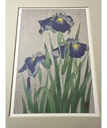 Framed Print Of The Kawarazaki Shodo Iris  Wood Block Art - £109.79 GBP