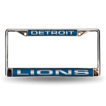 NFL Detroit Lions Laser Chrome Acrylic License Plate Frame - £23.89 GBP