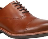 Kenneth Cole Reaction Men&#39;s Size 8 Cognac Leather Oxford Dress Shoe, Cognac - £39.14 GBP