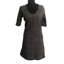 Athleta Small gray dress short sleeves zippered pockets stretchy - $38.00