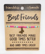 Best Friends Make Good Times Better Friendship Glass Beads Bracelet - $12.17 CAD