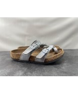 Birkis Birkenstock Mayari Kids Youth Shoes Silver 30 /12 Sandals Toe Tho... - $37.74 CAD