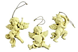 Roman Inc Ornaments Angel Cherubs Heart Food Moon Vintage Porcelain - £30.33 GBP