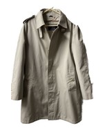 Oleg Cassini Men Size 40 Long Tan All Weather Trench Coat Zip Out Lining... - £30.73 GBP