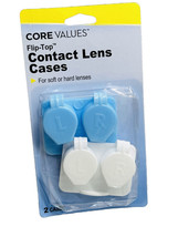 Contact Lenses Cases, 2 Flip-Top Cases for soft or hard lenses (1 Blue, 1 White) - £11.27 GBP