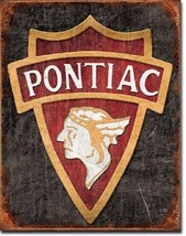 Pontiac 1930 Logo Car Dealer Serivce Parts Garage Distressed  Metal Tin ... - £17.40 GBP