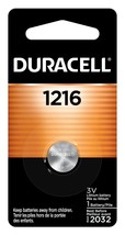 Duracell CR1216 3V Lithium Battery, 1 Count Pack, Lithium Coin Battery for Key F - £4.77 GBP+