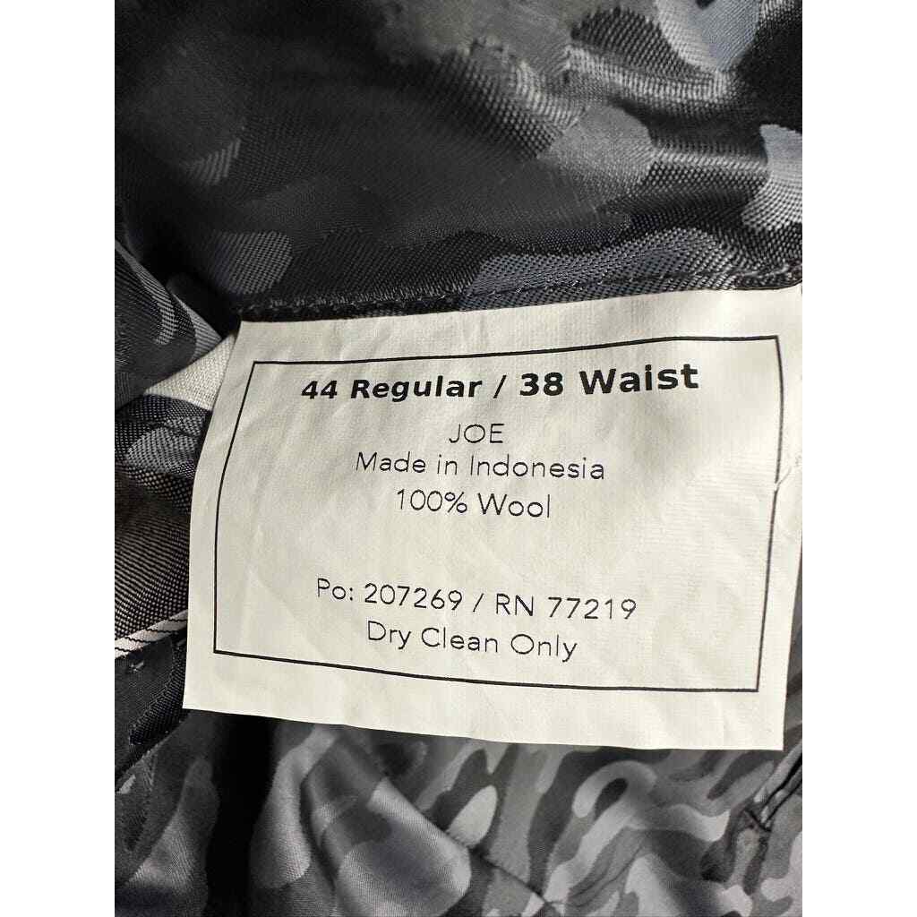 VTG RETRO Joseph Abboud Slim Fit Gray Suit 44 Reg 38.5 Waist Camo Satin Lining  Item image 8
