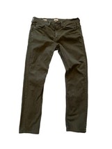 J CREW Mens 484 Jeans Slim Fit Straight Leg Green Stretch Denim Sz 34 X 34 - £19.12 GBP