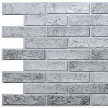 Dundee Deco GRAZPG7124 Silver Faux Brick PVC 3D Wall Panel, 3.2 ft X 1.6... - £7.31 GBP+