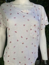 Rails Luna Watermelon-Print T-Shirt size Small White Top Scoop Neck Bill... - £30.70 GBP