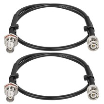 BNC Cable 2PCS 50 ohm RG58 BNC Male to Female Coax Cable Bulkhead 2FT Lo... - $32.76