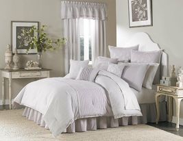Mary Jane&#39;s Home Lafayette Lilac Embroidery Full/Double Bed-Skirt and Shams - £41.55 GBP