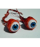 Dead Head Props Pair of Realistic Life Size Bloody Ripped Out Eyeballs -... - £23.63 GBP
