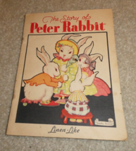 Vintage 1935 Whitman Linen Like Booklet The Story of Peter Rabbit - £35.61 GBP