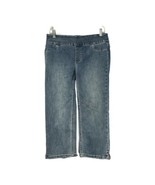 Chicos Womens Blue Denim Perfect Stretch Capri Jeans Size Chicos 0 or Sm... - $11.87