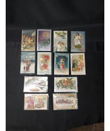 12 Victorian Christmas Postcards Original Embossed Early 1900s Lot - €33,96 EUR