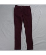 Seven7 4 High Rise Skinny Maroon Red Stretch Denim Jeans - $9.79