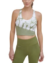 DKNY Womens Cropped Racerback Tank Top,Olive,Small - £41.92 GBP