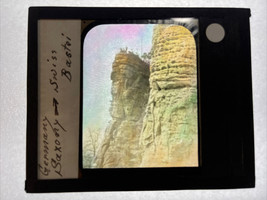 Antique Color Glass Magic Lantern Slide “Saxony Germany Swiss Bastei” - £14.63 GBP