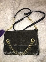 Madden Girl Crushed Velvet Crossbody Bag olive new - $36.26