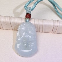 Natural Jade Pendant 12 Chinese Zodiac Adjustable Rope Necklace Jade Tiger Gift - £42.27 GBP