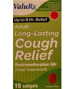 Adult Cough Relief Long Lasting Non-Drowsy 15 Softgels, S25 - $3.46