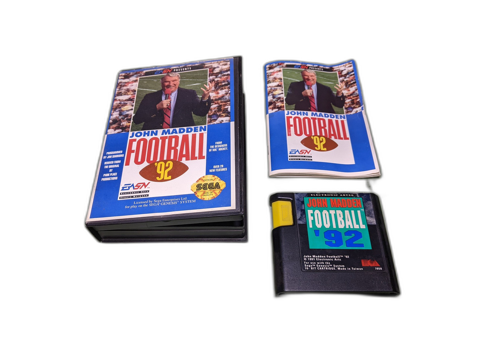 John Madden Football &#39;92 Sega Genesis Complete in Box - $8.82