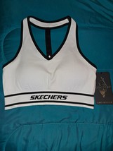 Skechers Sports Bra Women&#39;s Large V-Neck Racerback Strap Athletic Running (ZTO) - £18.83 GBP