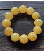 [Collector's Choice] 17mm Natural Baltic Amber Bracelet - Elegant Yellow... - $460.00