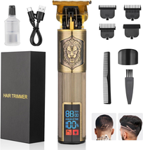 Hair Clippers for Men Professional Gold Hair Trimmer Barber Cordless Zer... - £25.53 GBP
