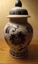 Vintage Chinese Porcelain Ginger Jar With Lid Floral Handpainted Vase Lidded Urn - £14.81 GBP