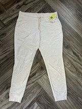 All in Motion Women&#39;s Mid Rise French Terry Joggers Sweatpants Ivory Size XXL - $18.70