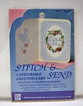 Stitch &amp; Send Love Greeting Card Counted Cross Stitch Kit-Designs For the Needle - $9.45