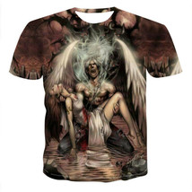 Novelty Design Cool 3D Skull Print T-Shirt Short Sleeve Unisex Casual Te... - $228.28 MXN