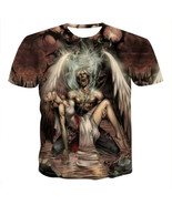 Novelty Design Cool 3D Skull Print T-Shirt Short Sleeve Unisex Casual Te... - $228.28 MXN