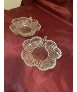 2 Vintage Federal Glass Clover Leaf No. 2825 Occasional Dish/ Bon Bon 1940s - £9.39 GBP