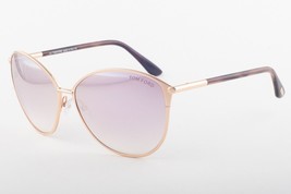Tom Ford PENELOPE 320 28Z Shiny Rose Gold / Pink Mirrored Gradient Sunglasses - £178.60 GBP