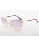 Tom Ford PENELOPE 320 28Z Shiny Rose Gold / Pink Mirrored Gradient Sungl... - $4,172.10 MXN