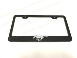 3D PONY Running Horse Emblem Black Powder Coated Metal Steel License Pla... - $22.44