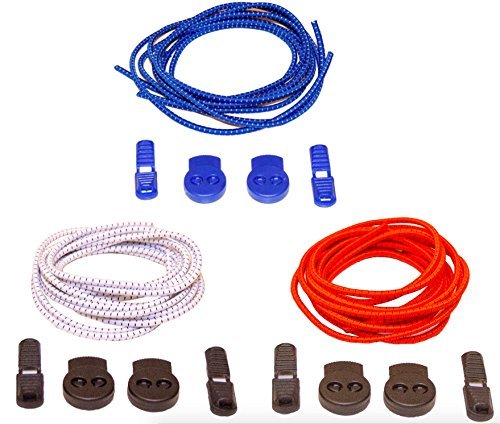 No Tie Stretch Shoelace 3-Pack - Save Time On Tying Shoes, Boots & Sneakers