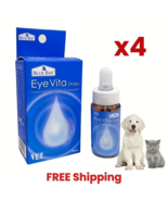 4 BLUE BAY Eye Vita Drops for Cats &amp; Dogs Tears Stain Remover 20ml Eye C... - $113.85