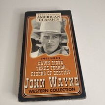 John Wayne Western Collection VHS Dawn Rider Texas Terror Riders of Destiny - £4.74 GBP