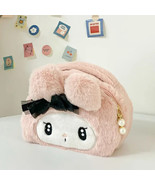 Cute Kawaii Sanrio Plush Kuromi Make Up Cosmetic Bag Cartoon Large Capacity - $240.25 MXN