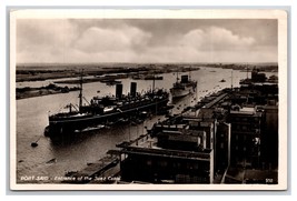 RPPC Ships Entering Suez Canal Port Said Egypt UNP Postcard M20 - £3.27 GBP