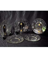 Vintage ROCK SHARPE 8&quot; Crystal Clear Luncheon Breakfast Salad Plate - Se... - $53.70