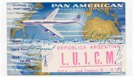 QSL Card Pan American L U 1 C M Republica Argentina 1959 - £9.49 GBP