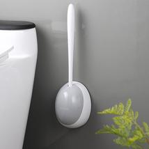 Toilet Brush Set Wall Mounted Bowl Brush With Holder Bathroom Cleaning Tool - £16.74 GBP